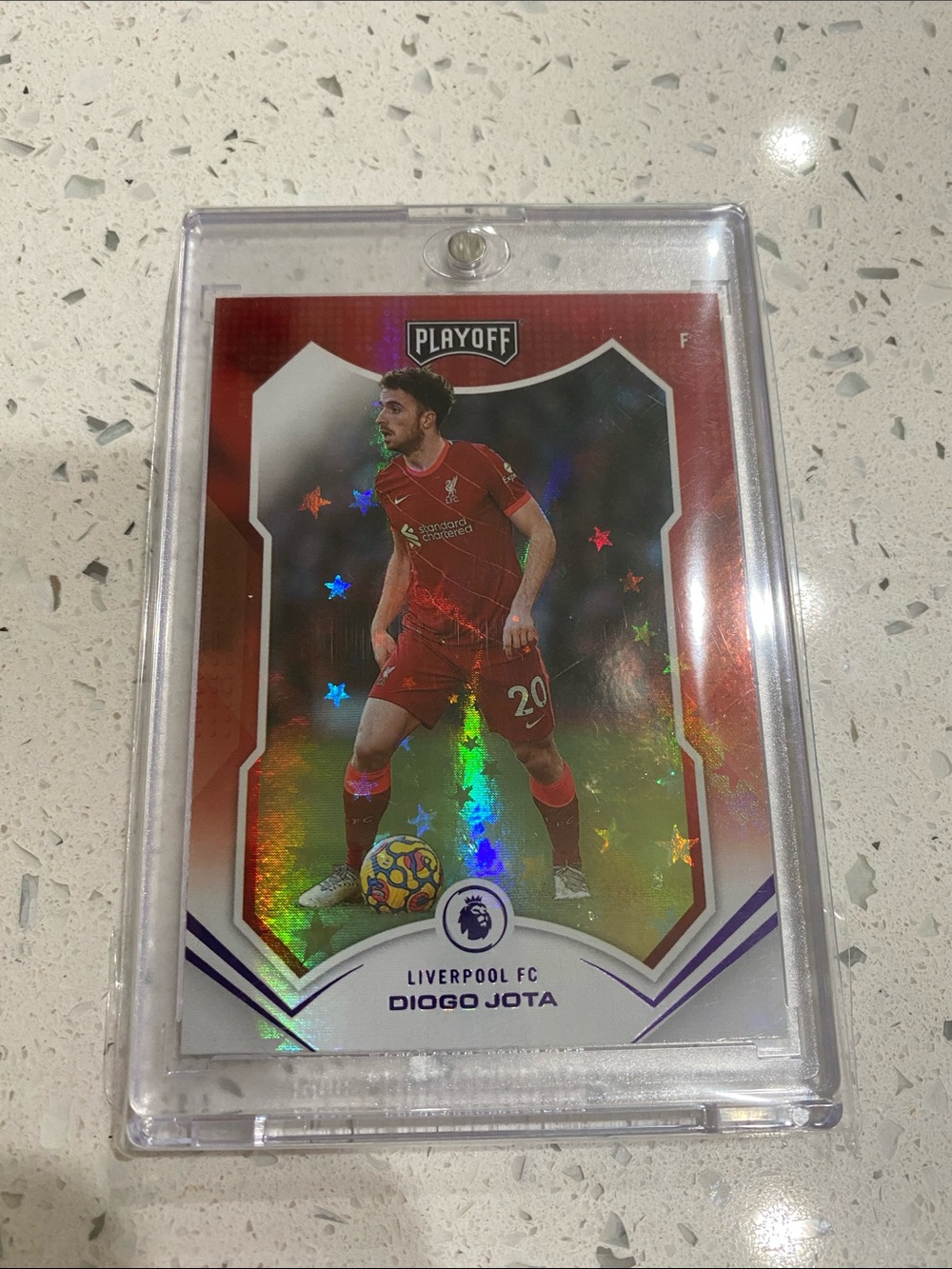 Panini Playoff Diogo Jota Holographic Red Soccer Card